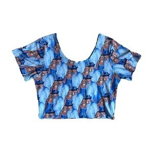 britney and justin y2k crop top